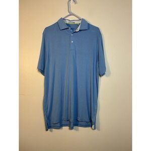 Tasc Short Sleeve Polo Sz Large Modal Blend Blue Golf Casual Golf Corse‎ Logo